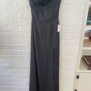 LPA | Dresses | Lpa Giulia Maxi Dress Polka Dot Gown Detachable Scarf Black  Cream New With Tags | Poshmark
